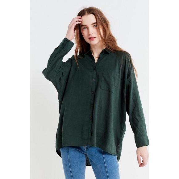 Urban Outfitters Tops - UO BDG Brendan Oversized Button-Down Linen Shirt